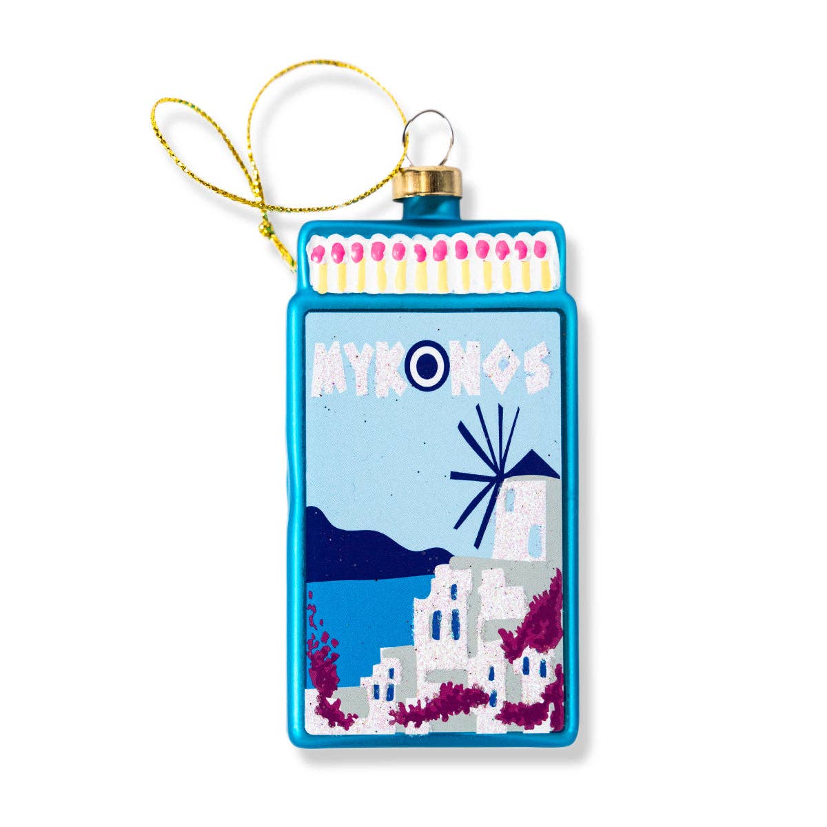 Matchbook Ornament - Mykonos - Thumbnail 2