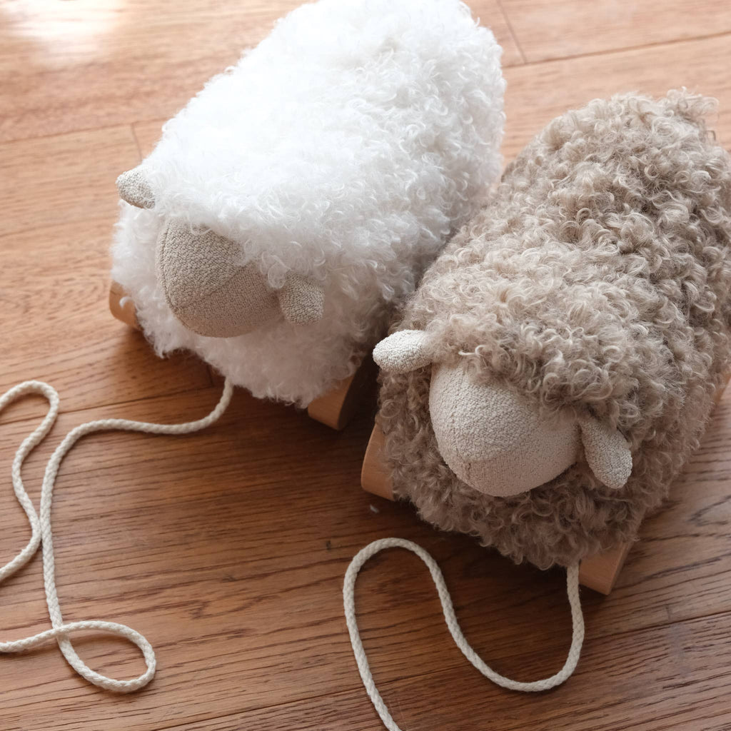 BUTTON // pull-along sheep taupe -  by Carlyle Avenue