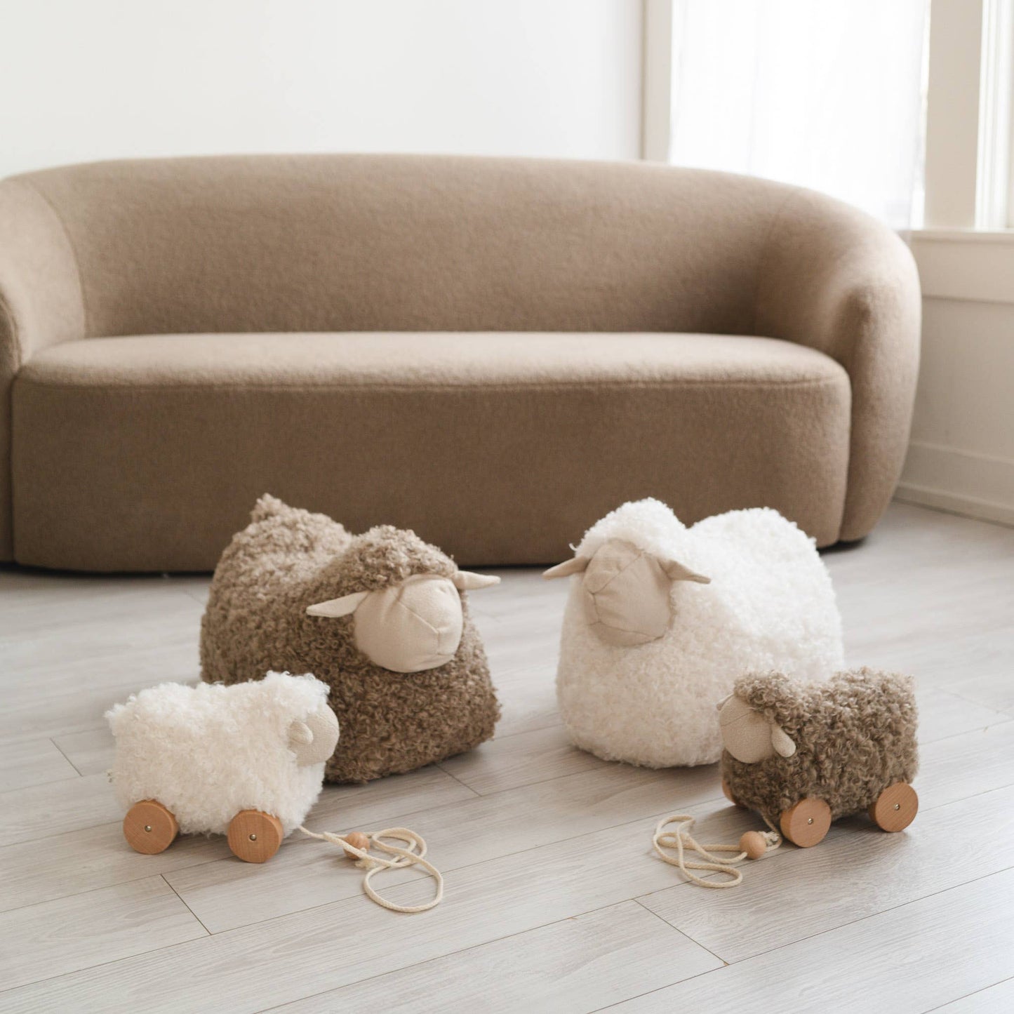 BUTTON // pull-along sheep taupe -  by Carlyle Avenue