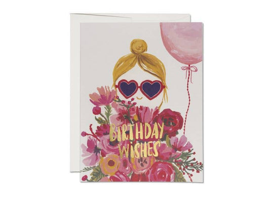 Heart Shaped Glasses birthday greeting card