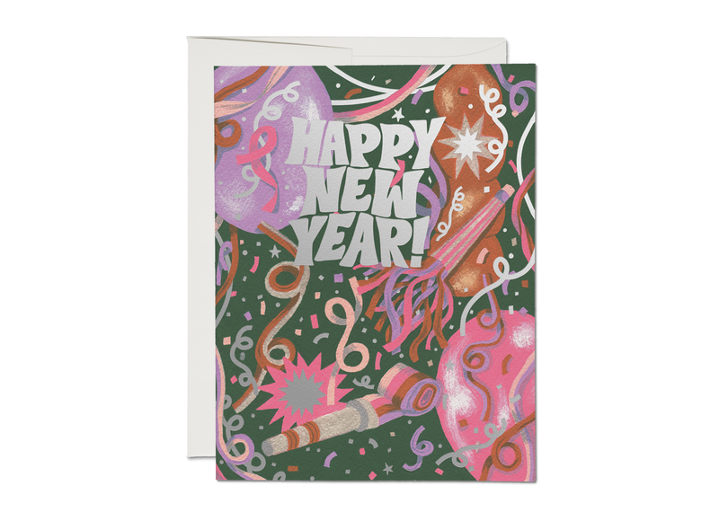 New Year's Noise New Year holiday greeting card -  by Carlyle Avenue