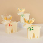 Reindeer With Bow Candles