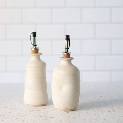 Handmade Ceramic Olive Oil Cruet - Cream - Kitchenware by Carlyle Avenue
