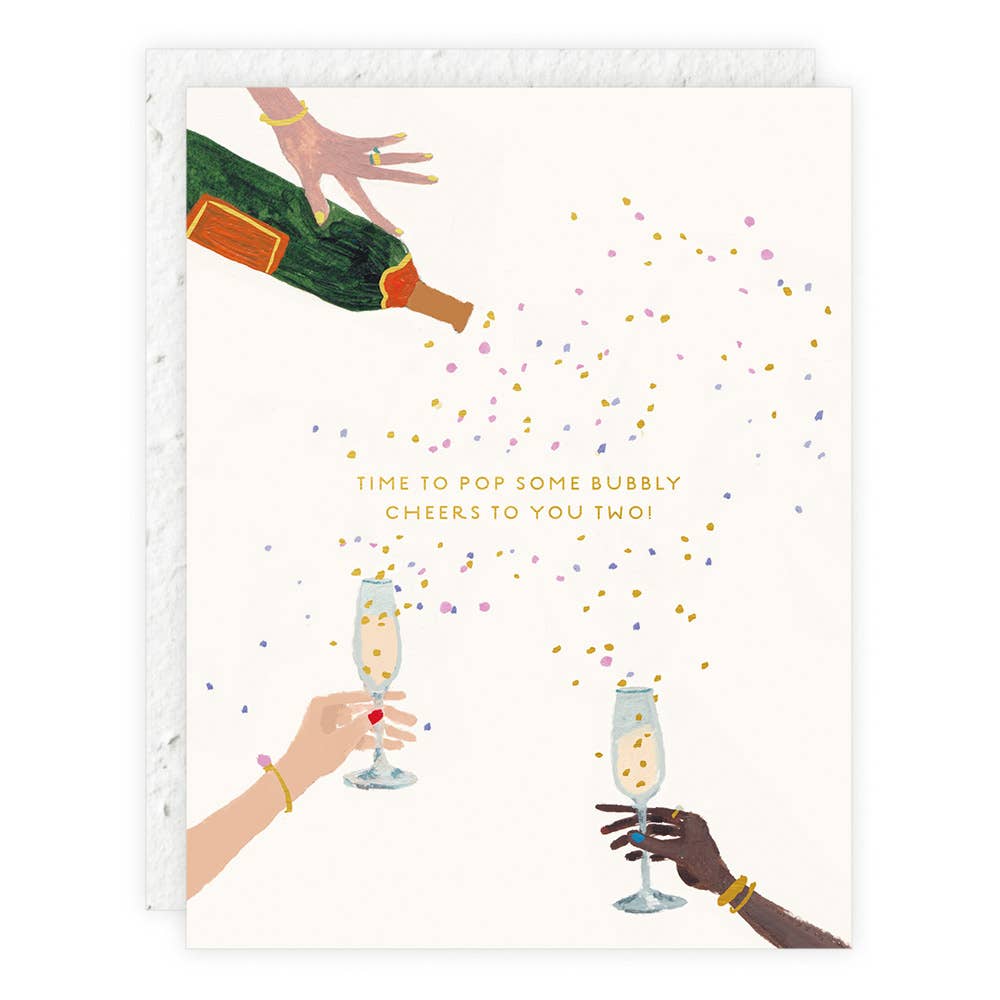 Pop Some Bubbly - Wedding + Engagement Card -  by Carlyle Avenue