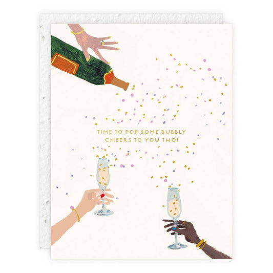 Pop Some Bubbly - Wedding + Engagement Card -  by Carlyle Avenue