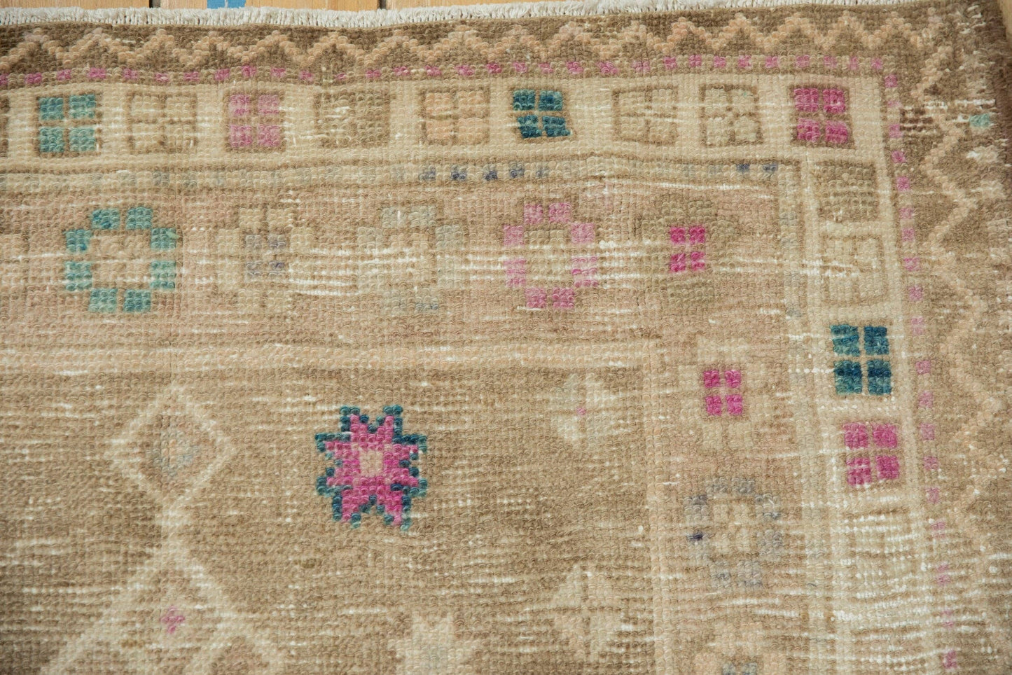 Vintage Distressed Oushak Rug