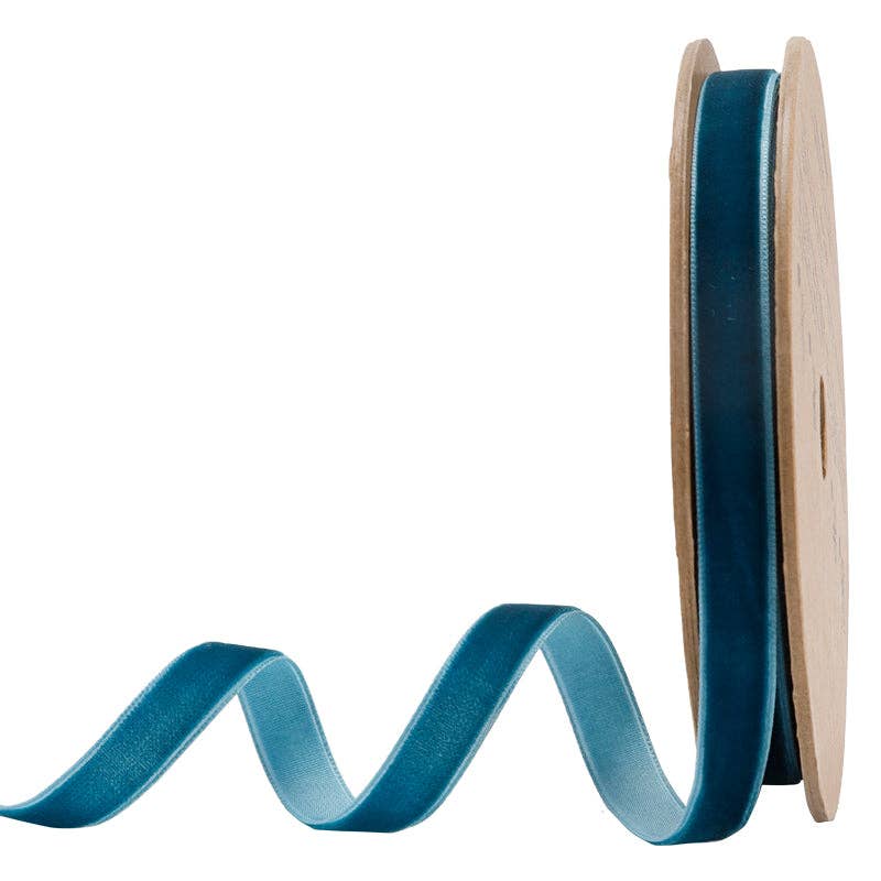 16 Colors | 3/8" Velvet Ribbon | 10 Yard Roll -  by Carlyle Avenue