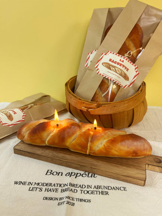 French Baguette Candle