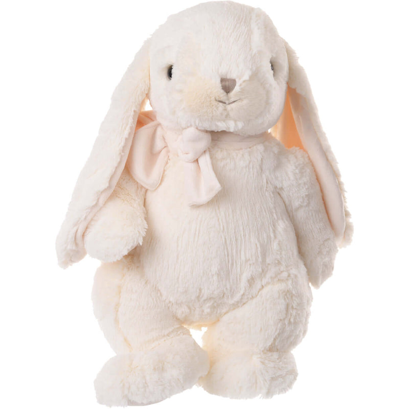 The Great Marshmallow Plush Toy - 24 inch cream plush bunny with floppy ears and satin bow.