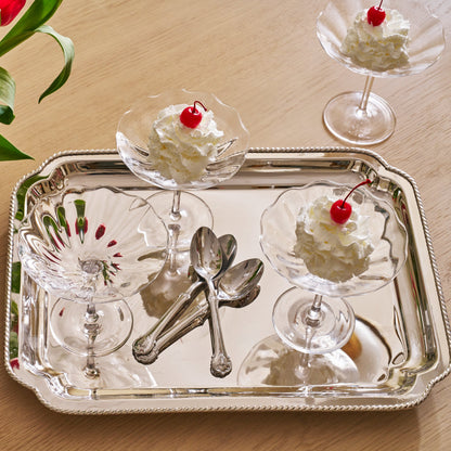 Andrea Brass Tray - Polished Nickel