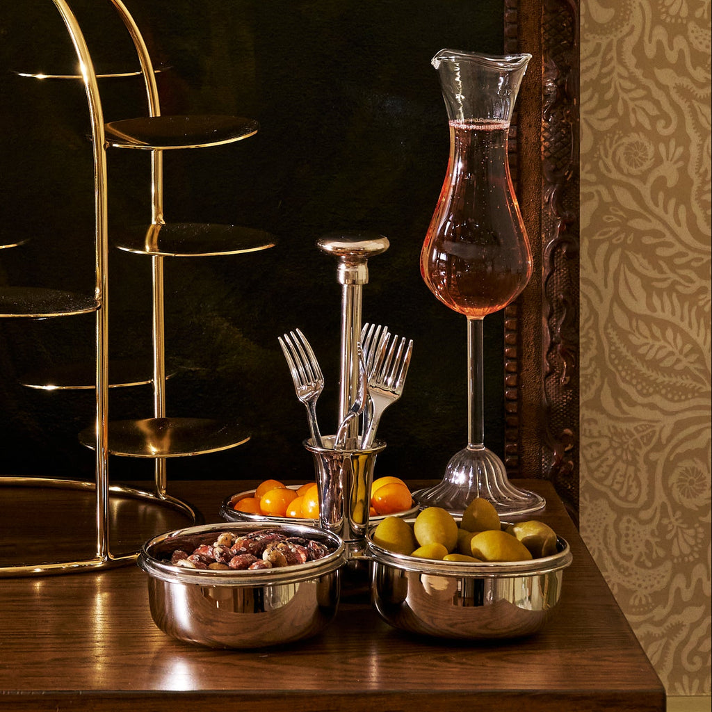 Basso Condiment Trio w/ Cocktail Pick Holder - Barware by Carlyle Avenue