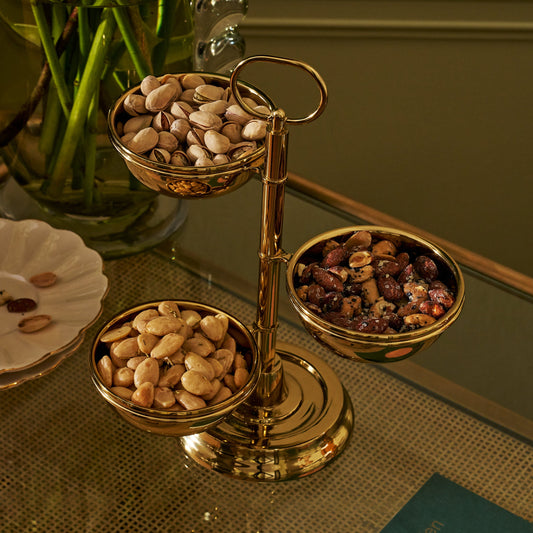 3-Tier Alloy Condiment Set - Polished Gold - PREORDER