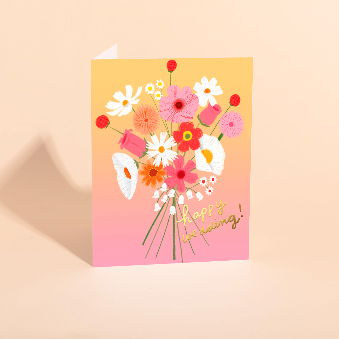 HAPPY BOUQUET - Wedding Card