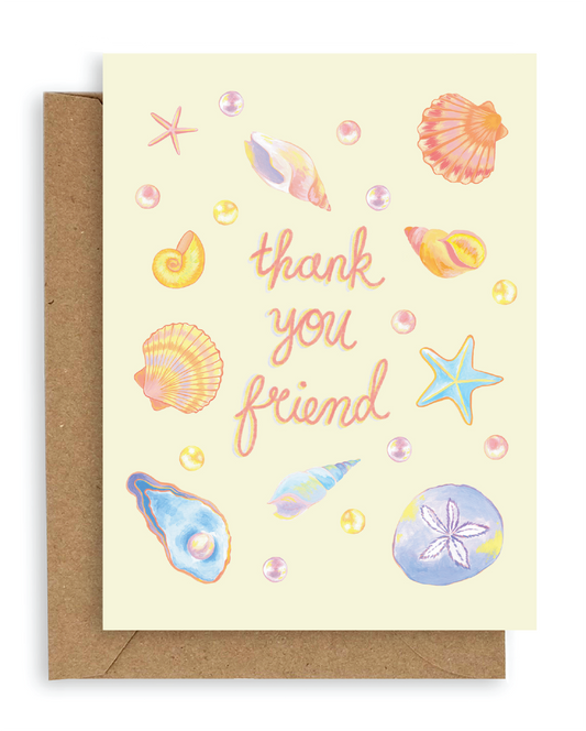 Shells Thank You Card - Greeting Cards by Carlyle Avenue