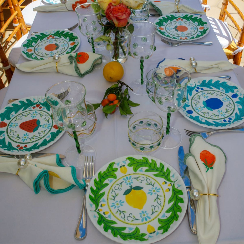 Fruit "Paper" Plates, Set of 4