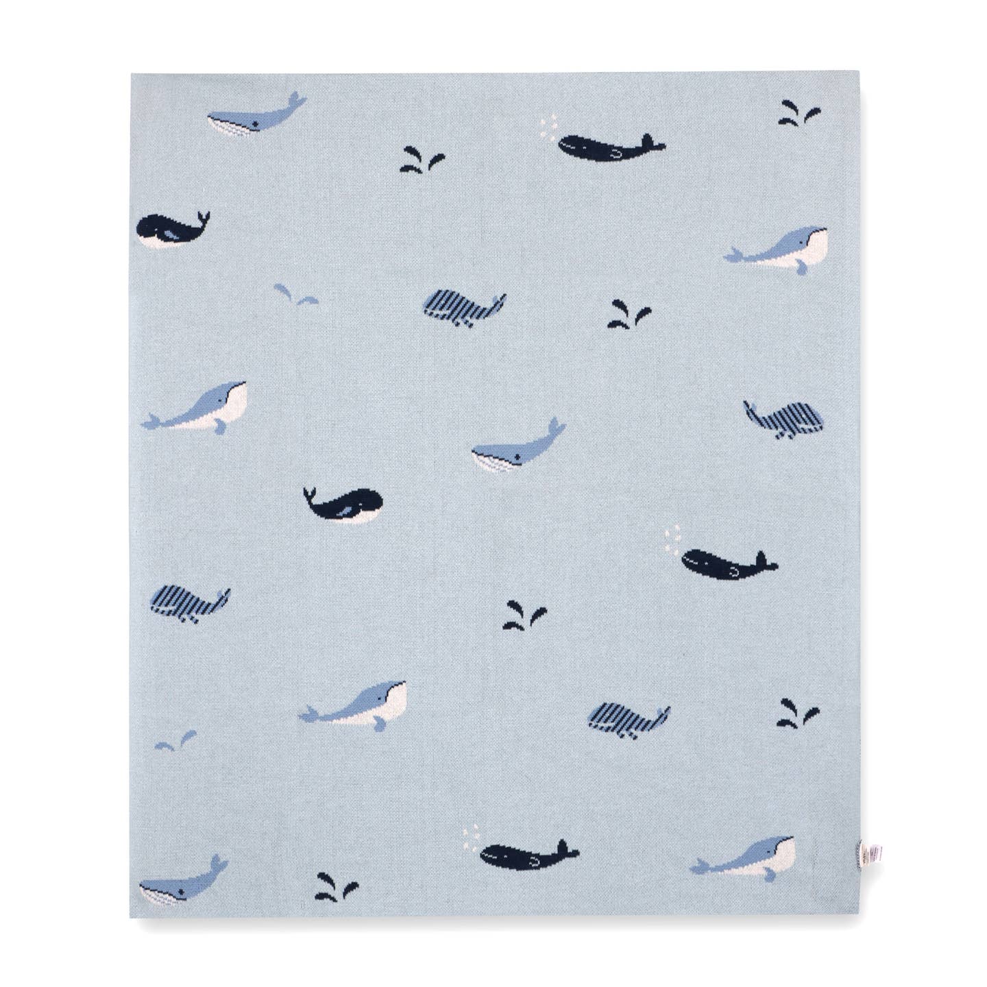Whales - Organic Cotton Jacquard Sweater Knit Baby Blankets