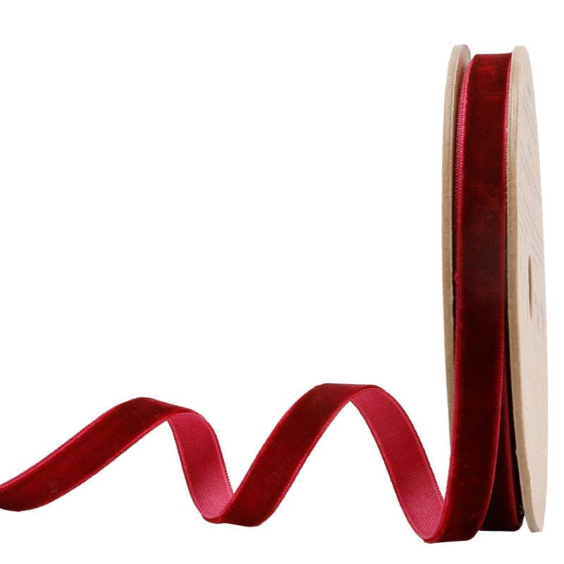 16 Colors | 3/8" Velvet Ribbon | 10 Yard Roll -  by Carlyle Avenue