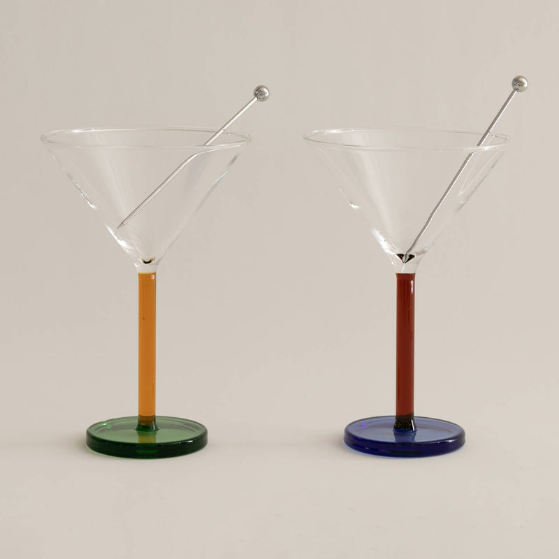Piano Cocktail Glasses, Dizzy -  by Carlyle Avenue