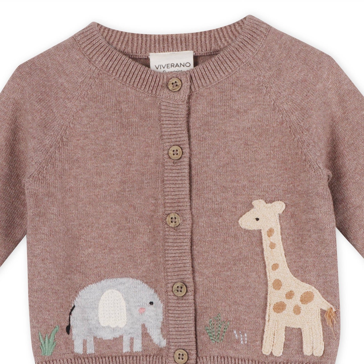 Giraffe Elephant Baby Cardigan Sweater (Organic) -  by Carlyle Avenue