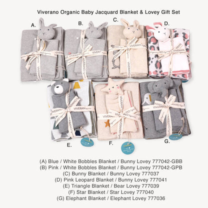 Stars Baby Jacquard Knit Blanket & Lovey Gift SET (Organic) -  by Carlyle Avenue
