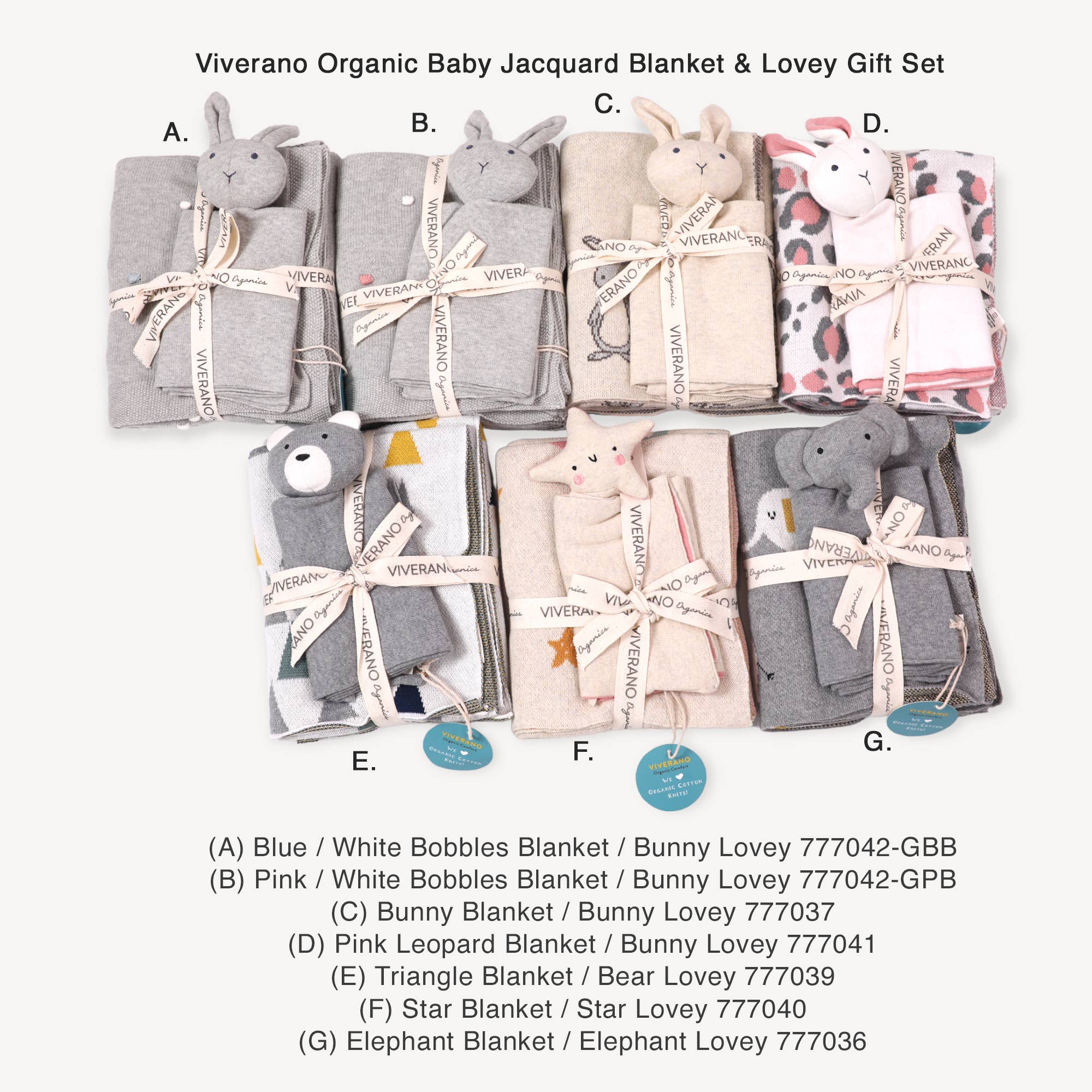 Bunny Mommy & Me Baby Knit Blanket & Lovey Gift SET -  by Carlyle Avenue