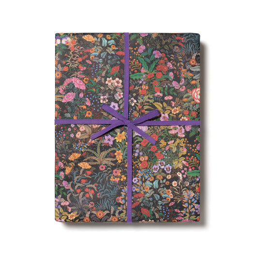 Meadow Black wrapping paper