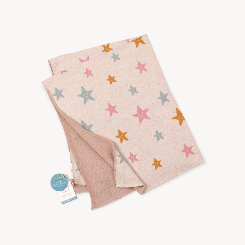 Stars Baby Jacquard Knit Blanket & Lovey Gift SET (Organic) -  by Carlyle Avenue