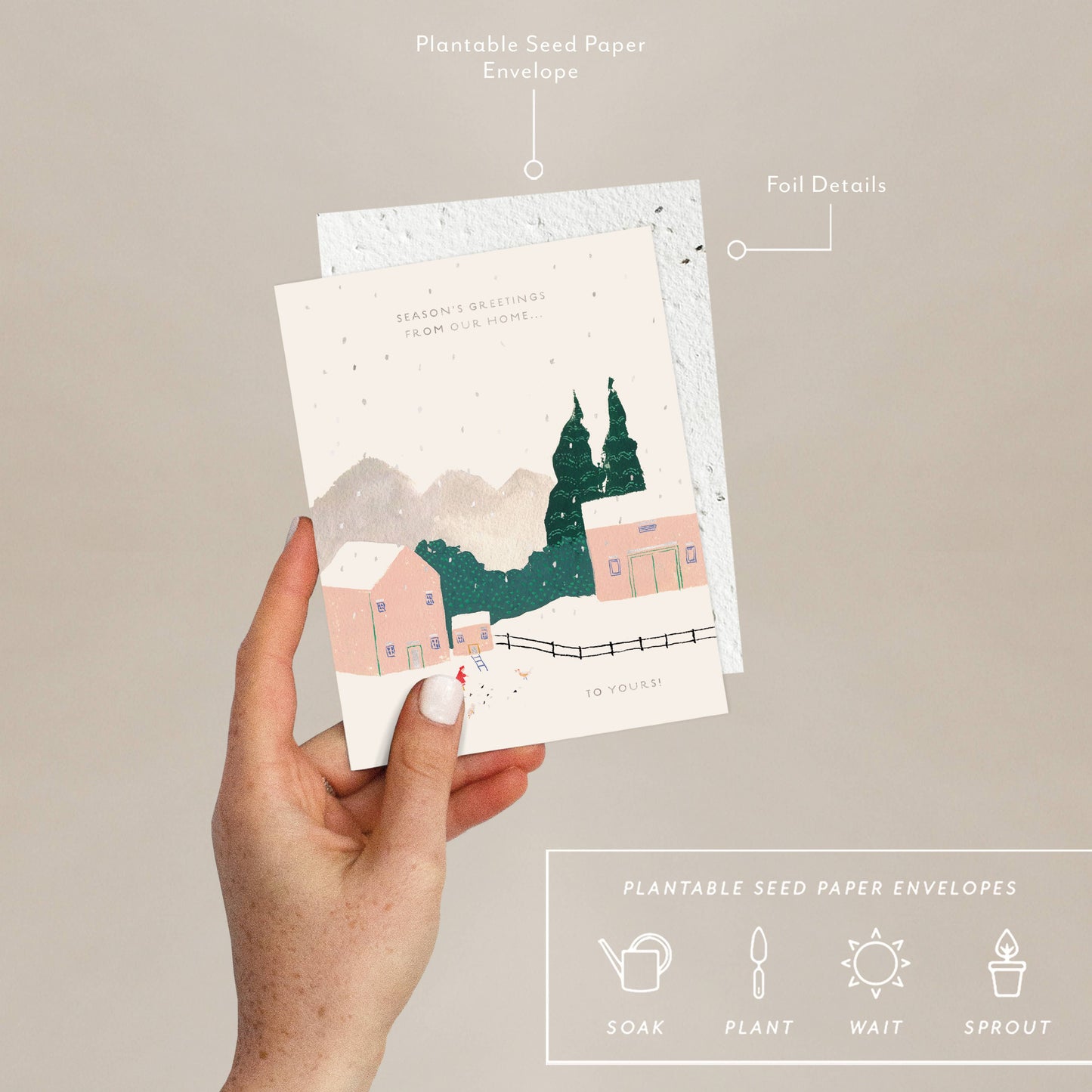 Snow Chickens - Holiday Card -  by Carlyle Avenue