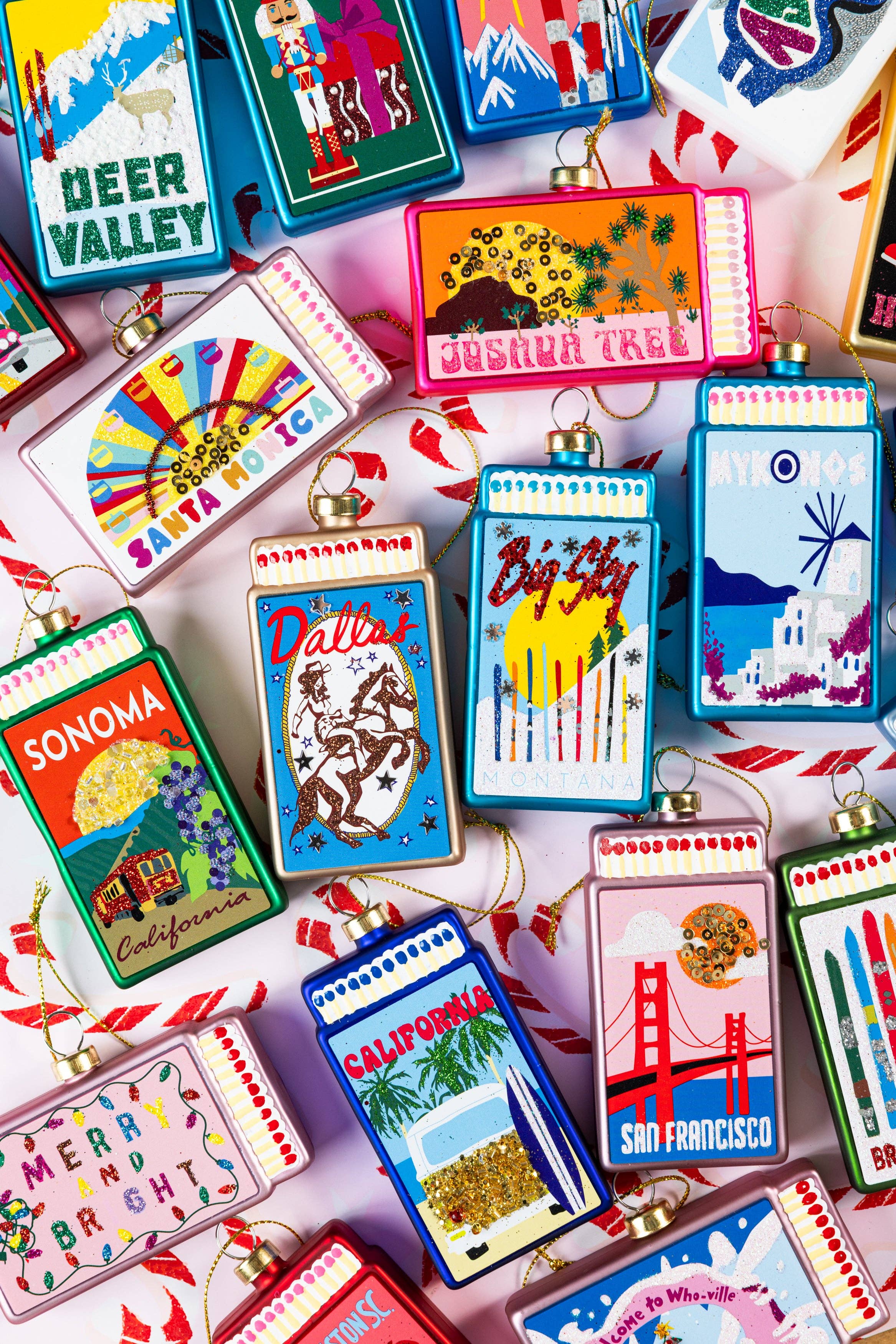 Matchbook Ornament - Santa Monica -  by Carlyle Avenue