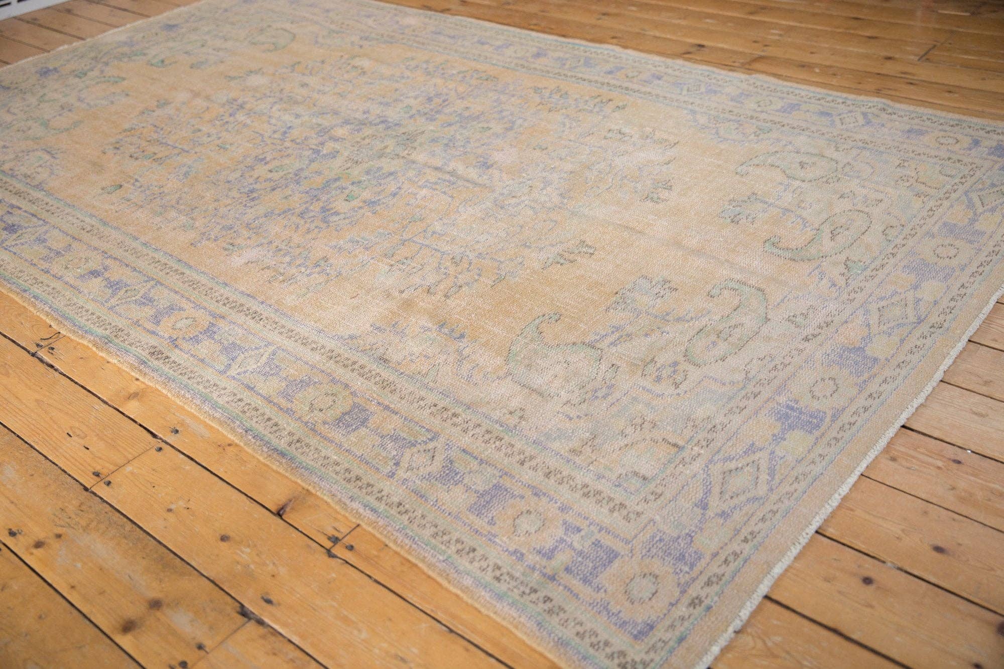 6x10 Vintage Distressed Oushak Carpet