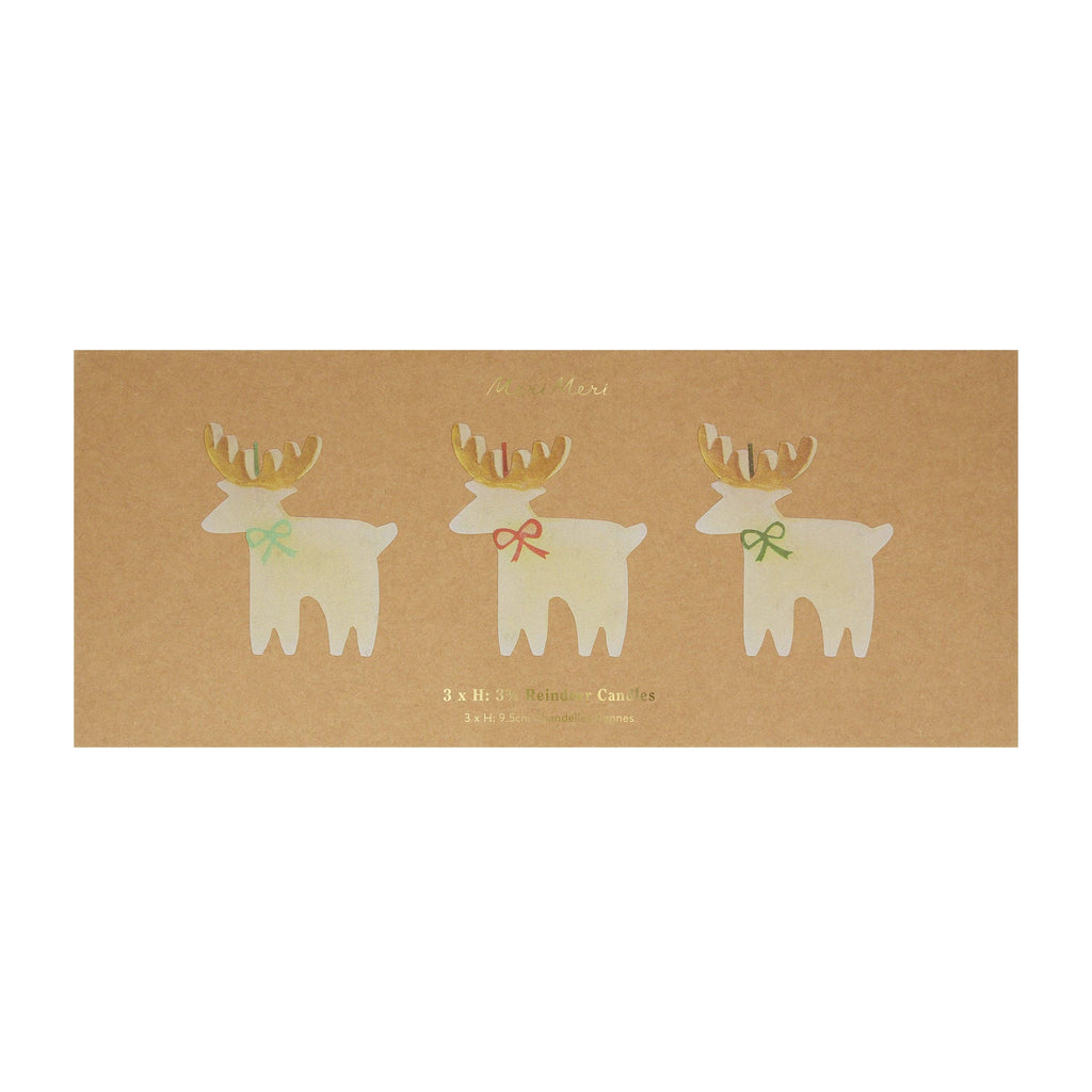 Reindeer With Bow Candles
