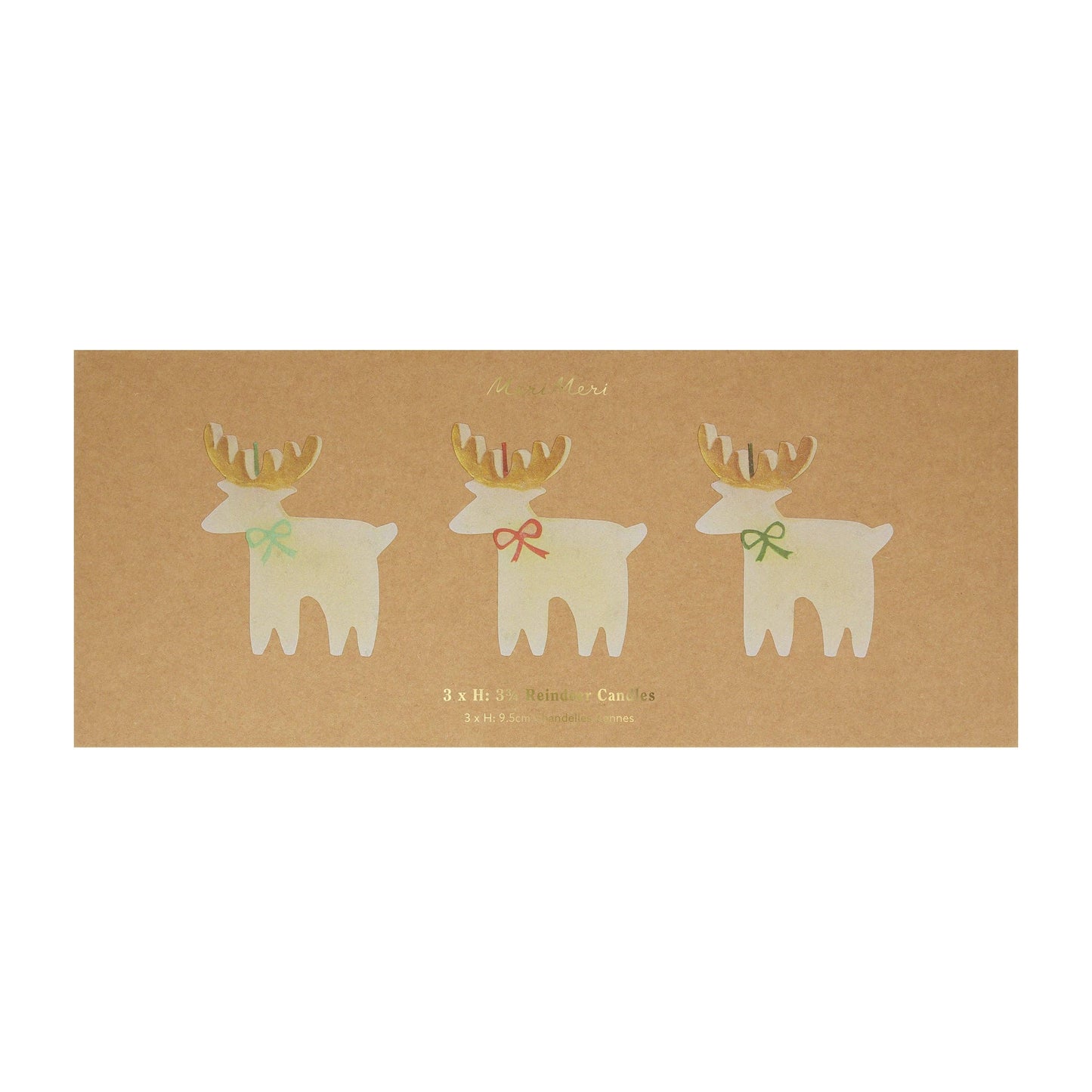 Reindeer With Bow Candles