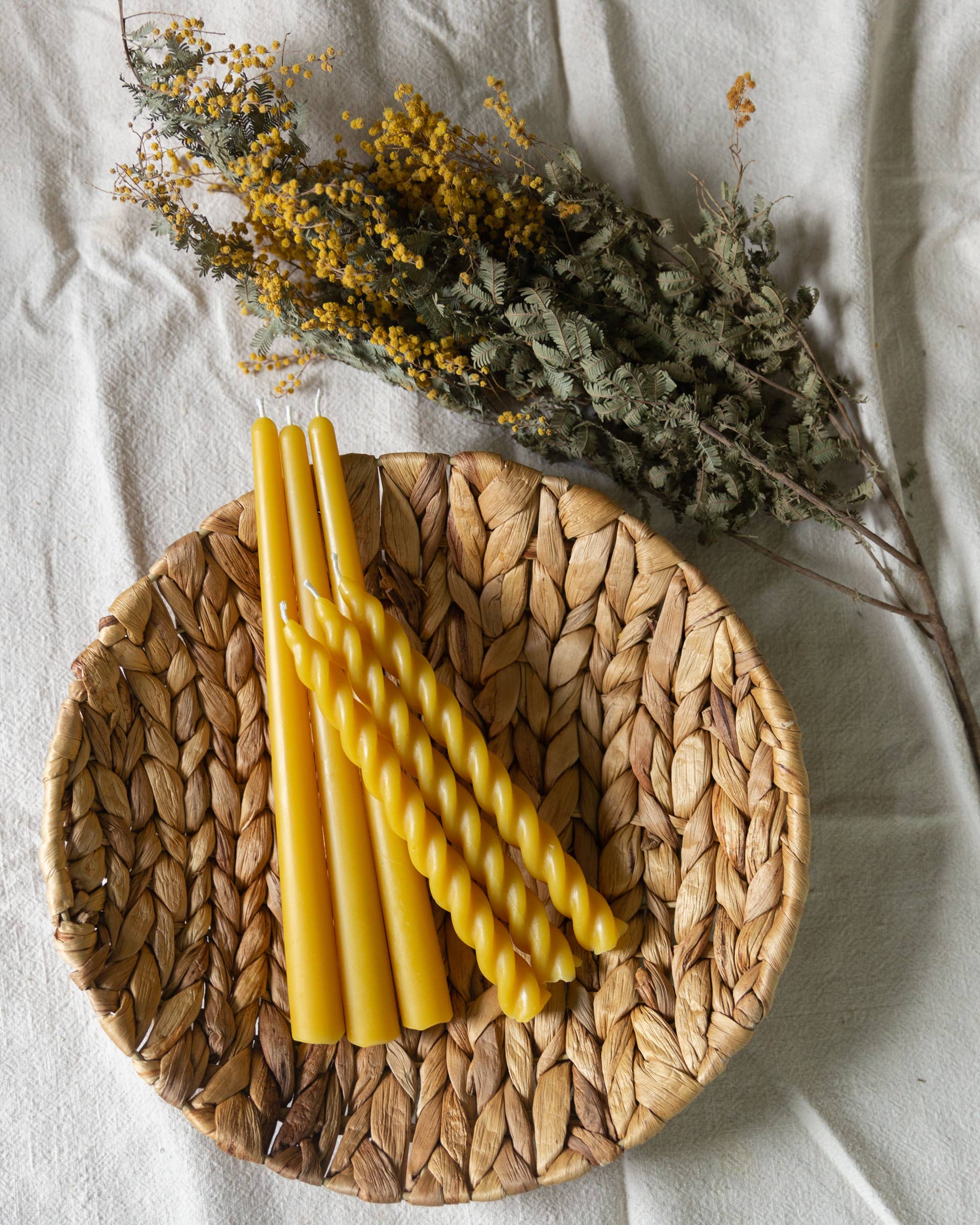 Pure Beeswax Taper Candles - Thumbnail 3