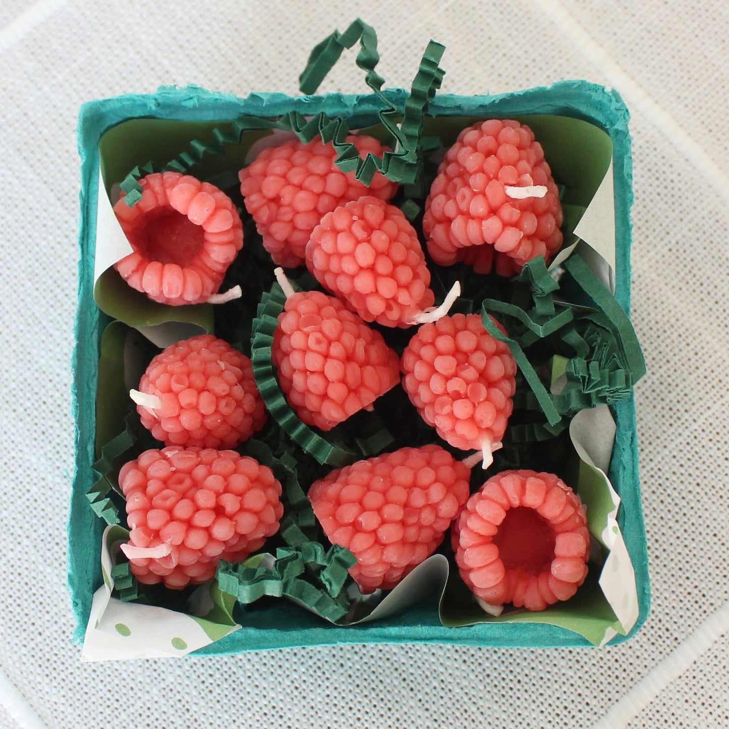 Beeswax Double Gold (pink) Raspberry Birthday Candles