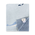 Whales - Organic Cotton Jacquard Sweater Knit Baby Blankets