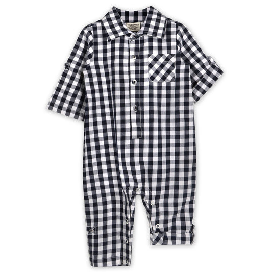 Cambridge Gingham Baby Romper (Organic Cotton)