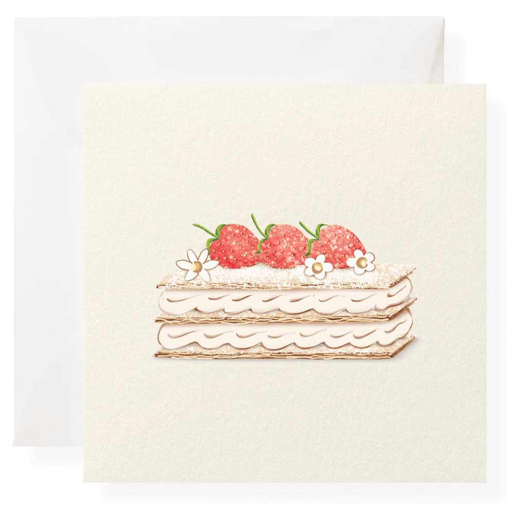 Strawberry Mille-Feuille Individual Gift Enclosure - Greeting Cards by Carlyle Avenue