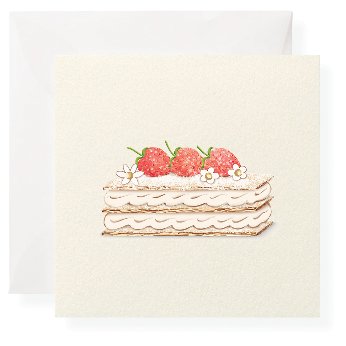 Strawberry Mille-Feuille Individual Gift Enclosure - Greeting Cards by Carlyle Avenue