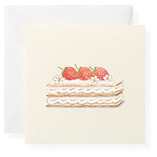 Strawberry Mille-Feuille Individual Gift Enclosure - Greeting Cards by Carlyle Avenue