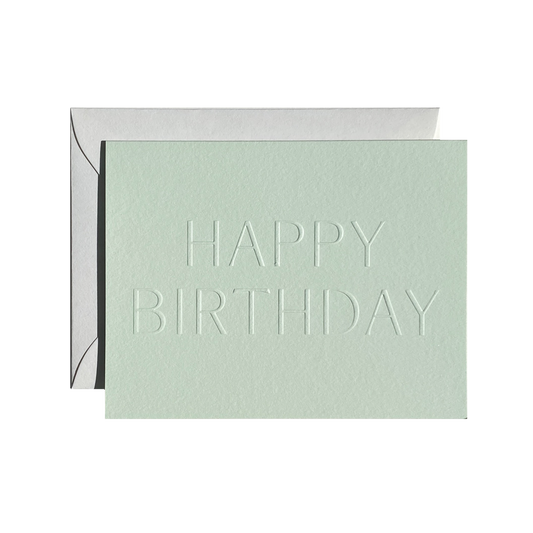 Happy Birthday No. 10: Pistachio / Single Card -  by Carlyle Avenue