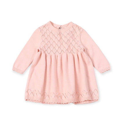Milan Pointelle Sweater Knit Baby Dress (Organic Cotton) -  by Carlyle Avenue