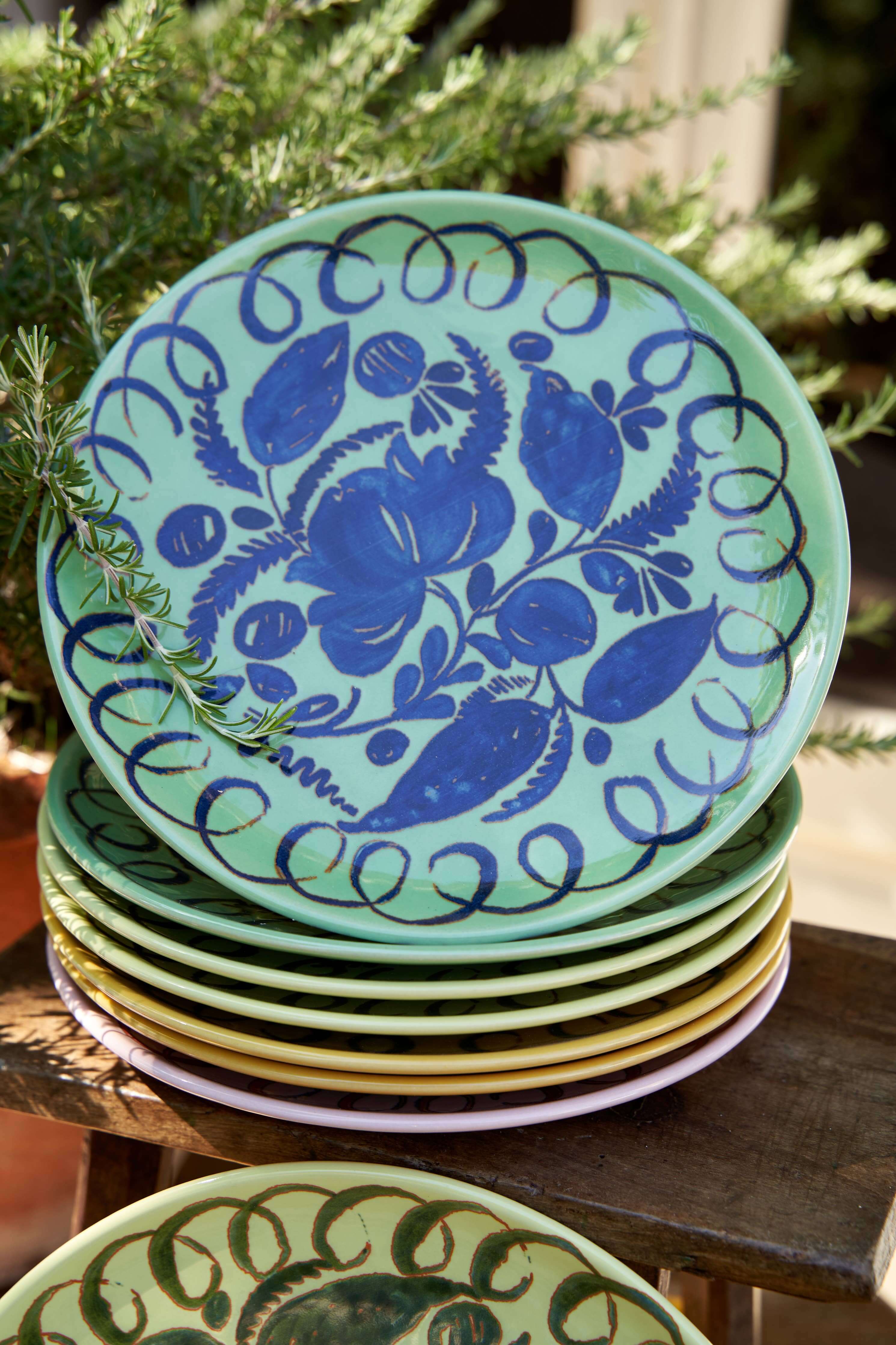 Amalfi Dinner Plate Green - 10.6" Diameter - Serveware by Carlyle Avenue