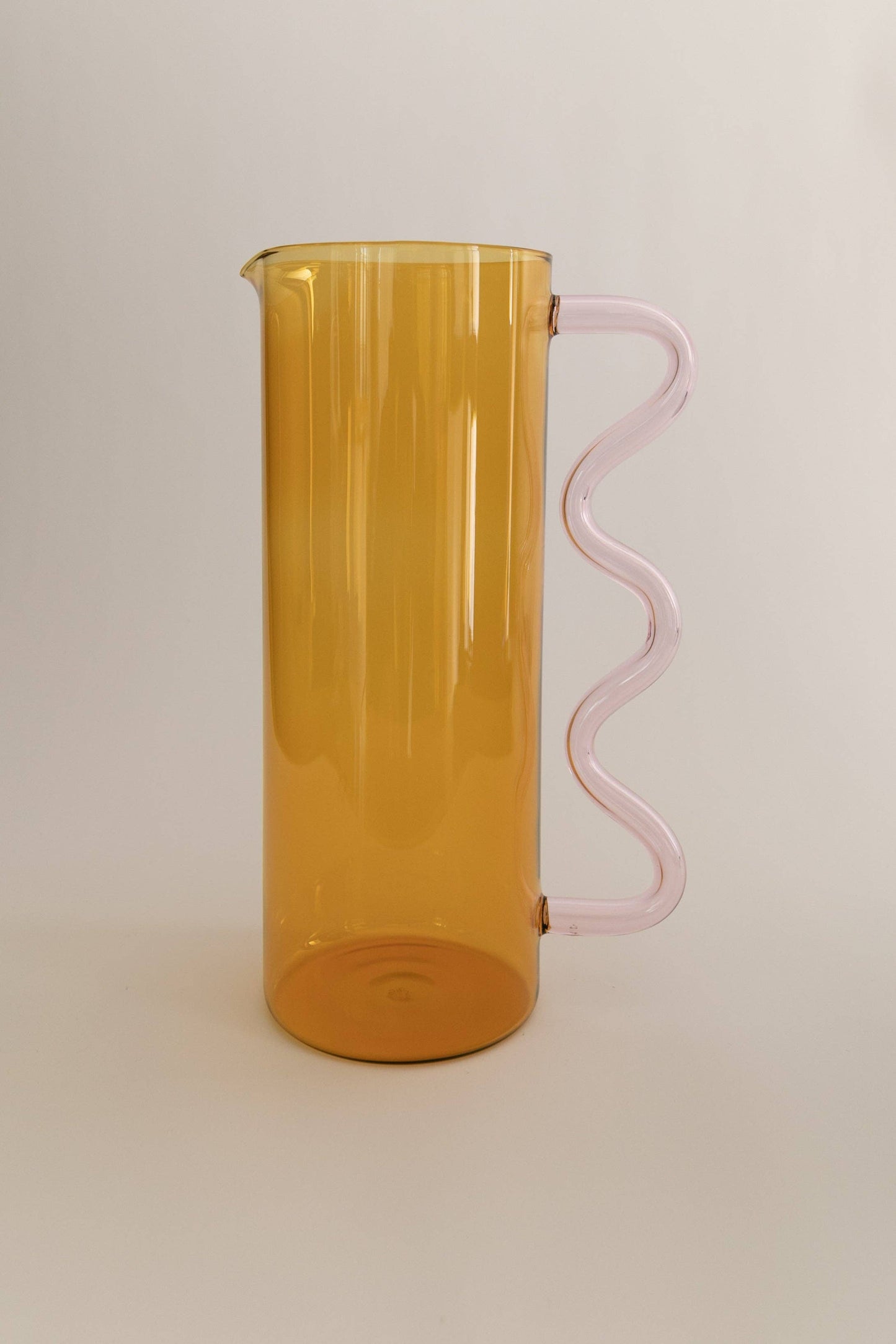 Wave Pitcher, Yellow/pink