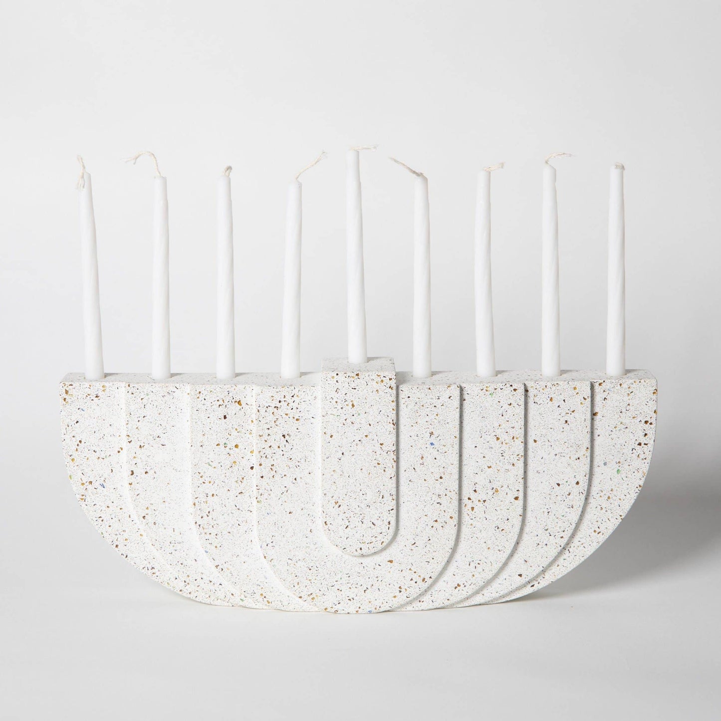 Menorahs: White Terrazzo