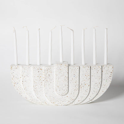 Menorahs: White Terrazzo -  by Carlyle Avenue