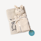 Bunny Mommy & Me Baby Knit Blanket & Lovey Gift SET -  by Carlyle Avenue