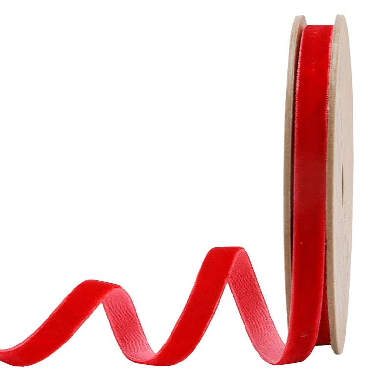 16 Colors | 3/8" Velvet Ribbon | 10 Yard Roll -  by Carlyle Avenue