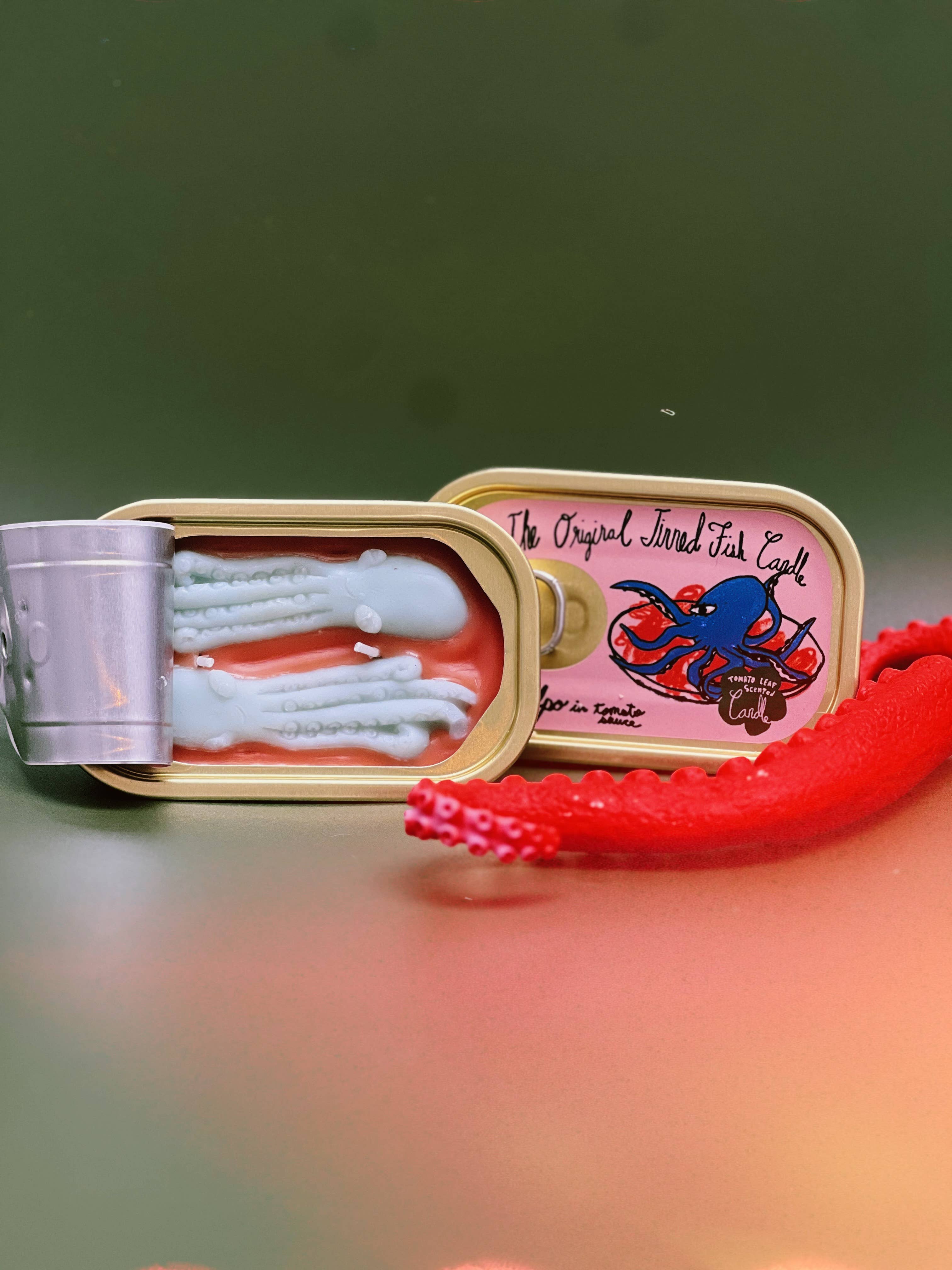 Tinned Fish Candle - Pulpo in Tomato Sauce - Candles by Carlyle Avenue