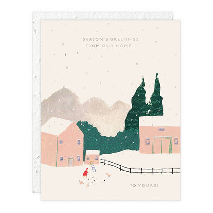 Snow Chickens - Holiday Card -  by Carlyle Avenue