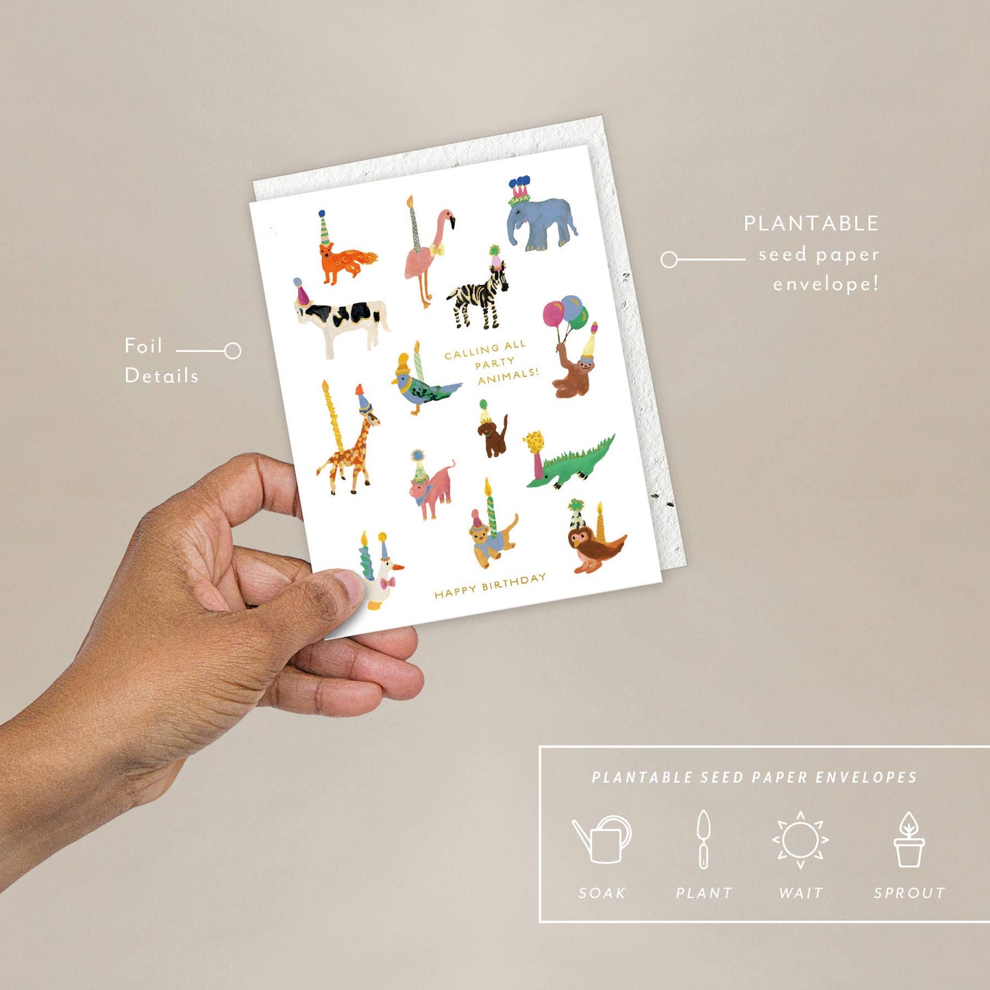 Animal Party - Birthday Card